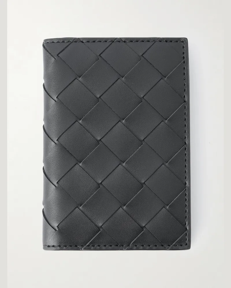 Bottega Veneta Intrecciato Leather Bifold Cardholder Black