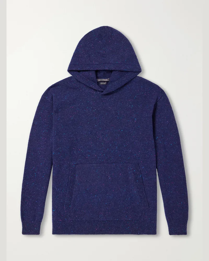 Begg & Co Brennan Cashmere Hoodie Blue
