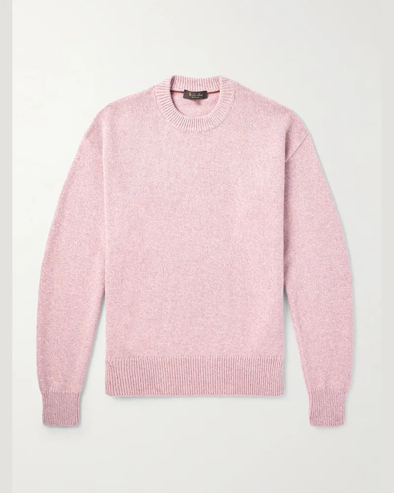 Loro Piana Pullover aus einer Baumwoll-Kaschmirmischung Pink