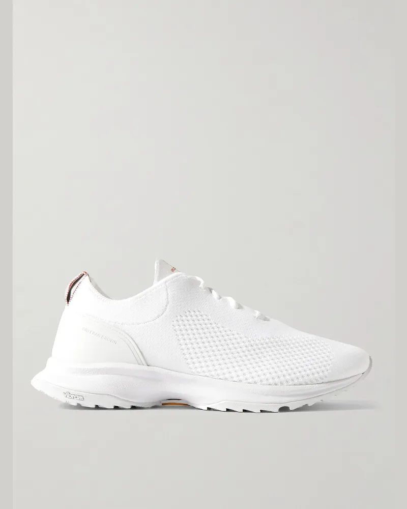 Orlebar Brown Somerled Rubber-Trimmed Stretch-Knit Sneakers White