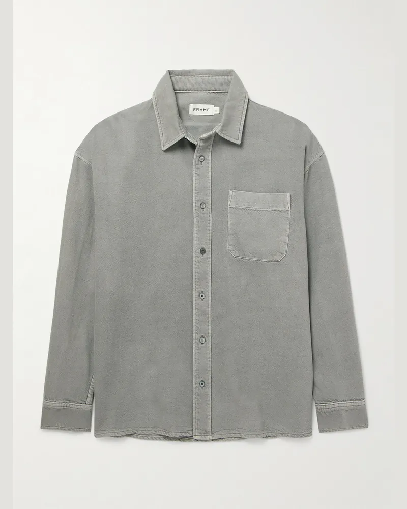 Frame Denim Modern Hemd aus Twill aus einer Baumwoll-Lyocell-Mischung Grau