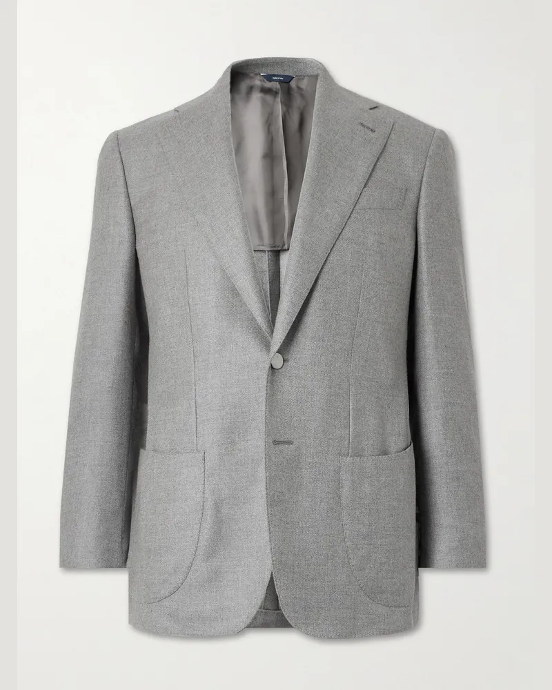 Thom Sweeney Wool-Twill Blazer Gray