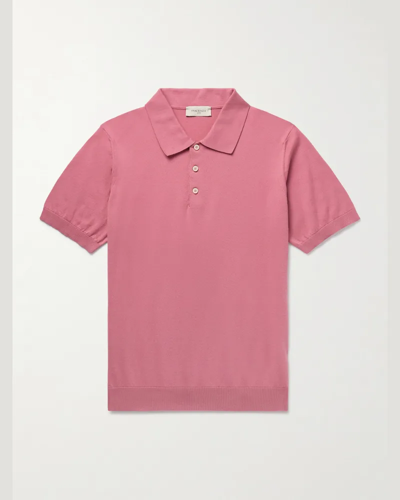 PIACENZA 1733 Schmal geschnittenes Polohemd aus Baumwolle Pink