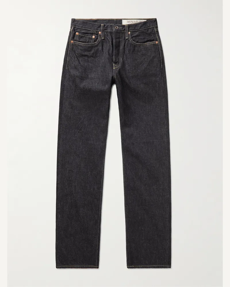 KAPITAL Monkey CISCO schmal geschnittene Jeans Blau
