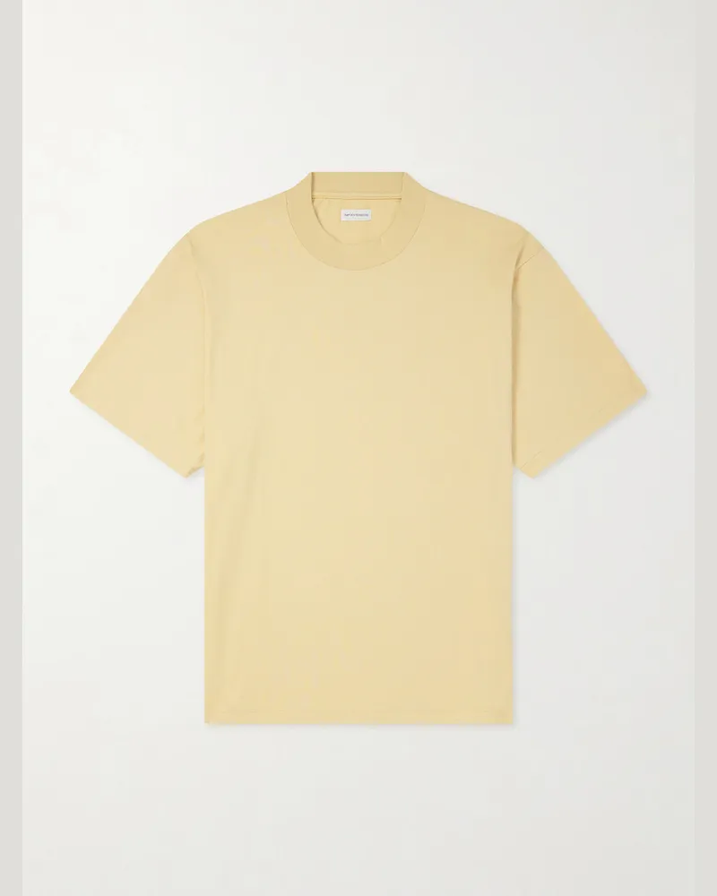 Kaptain Sunshine Suvin Supima Cotton-Jersey T-Shirt Yellow
