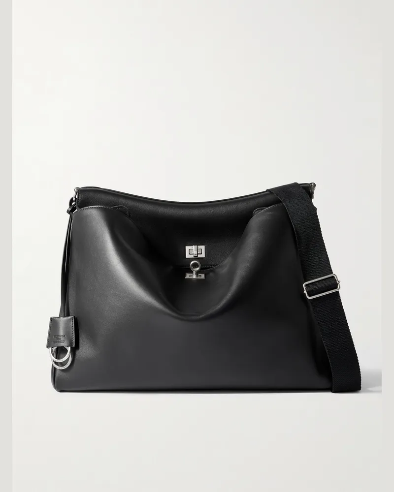 Balenciaga Rodeo Leather Messenger Bag Black