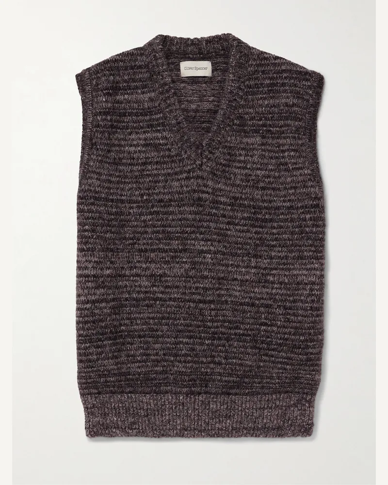 Oliver Spencer Graves Knitted Sweater Vest Black