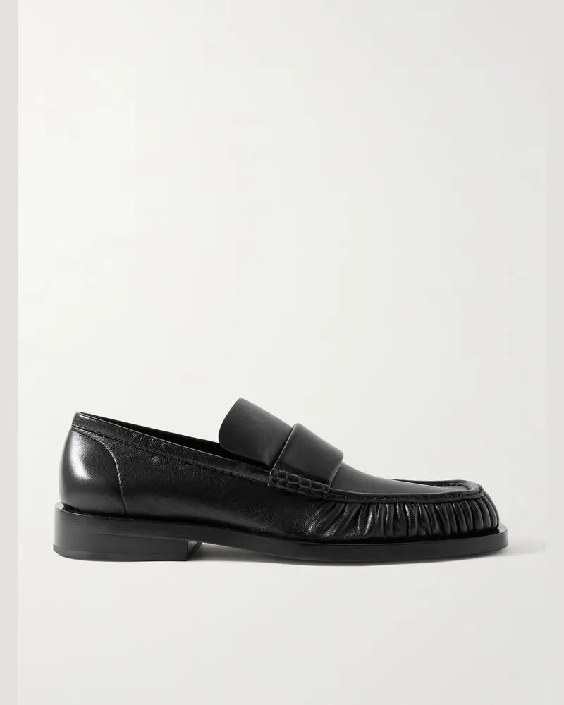 Jil Sander Pennyloafers aus Leder Schwarz