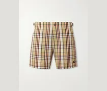 Selkirk Checked Crinkled Swim Shorts