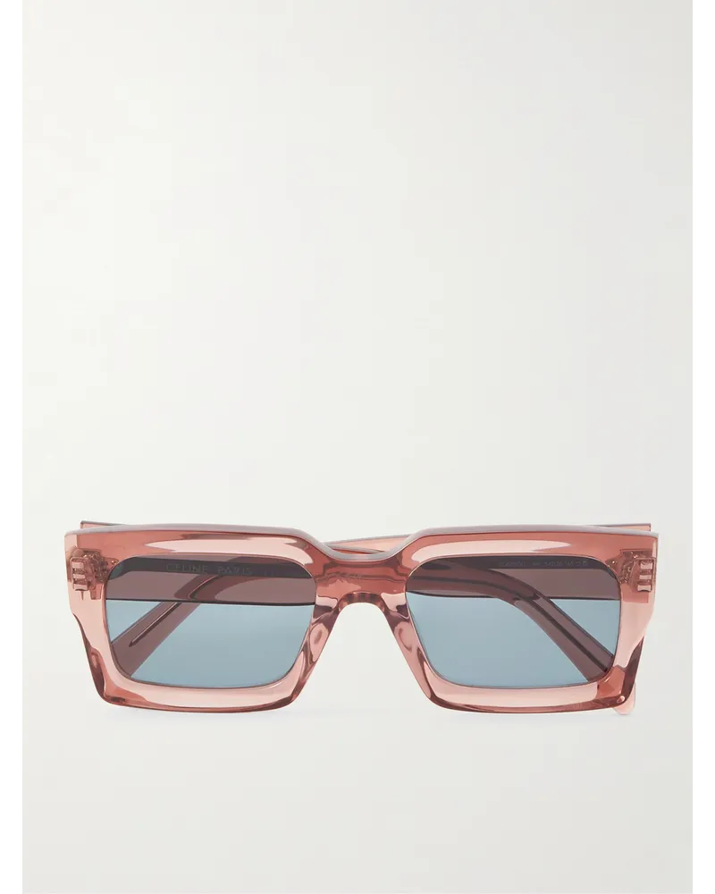 Celine Black Frame 53 Sonnenbrille mit rechteckigem Rahmen aus Azetat Pink