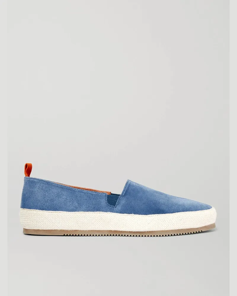MULO Espadrilles aus Veloursleder Blau