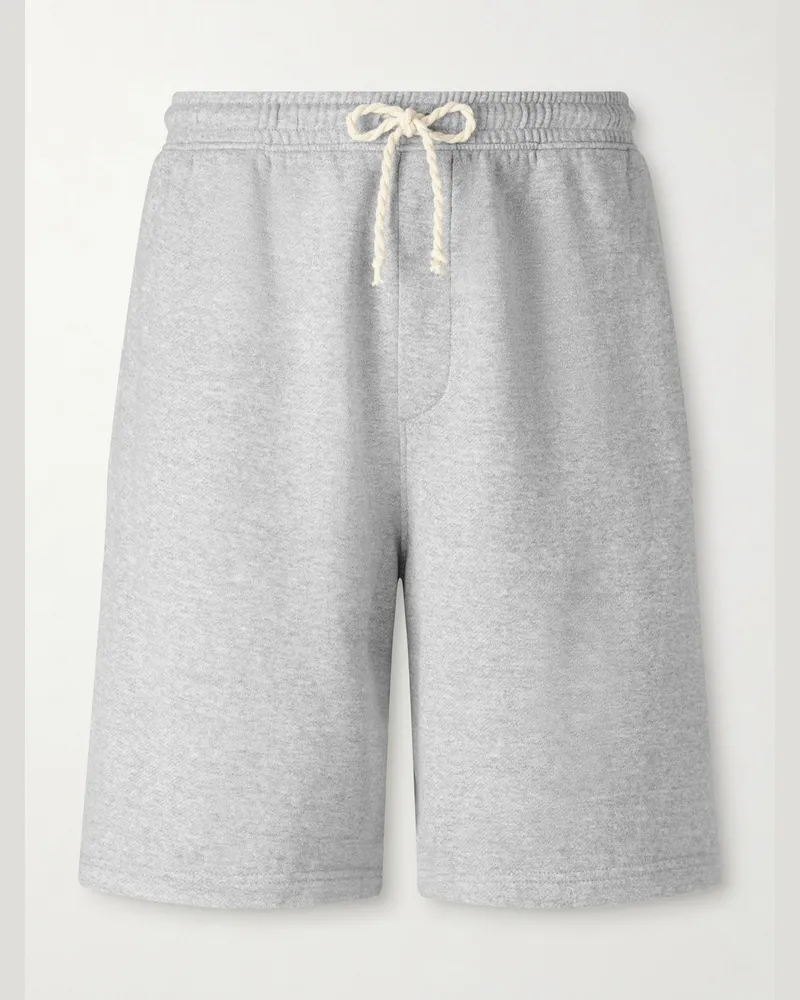 The Elder Statesman Daily Cotton and Cashmere-Blend Jersey Shorts Gray