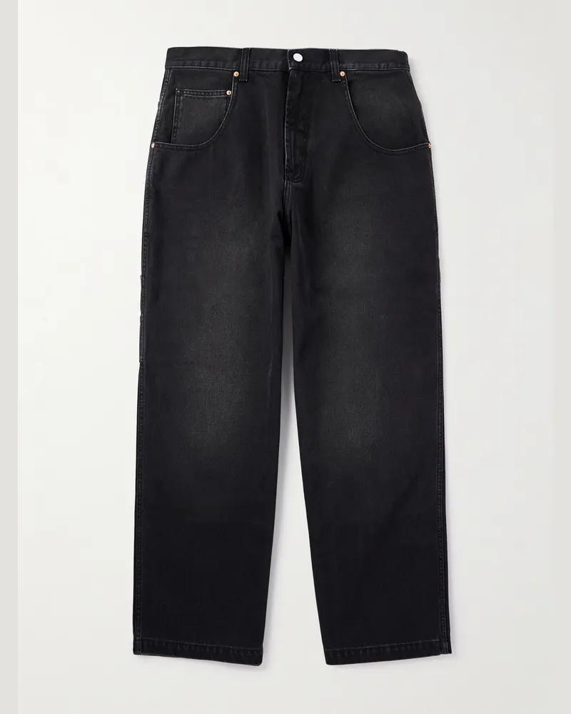 VETEMENTS Hip-Hop gerade geschnittene Jeans Schwarz