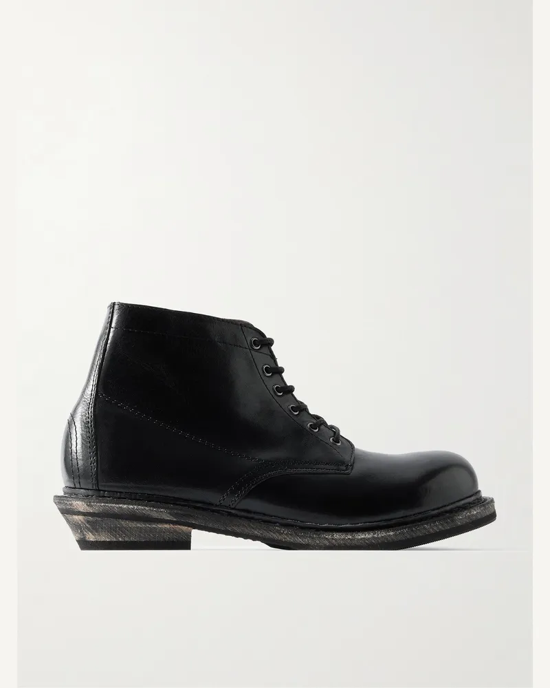 Our Legacy Cortege Schnürstiefel aus Leder Schwarz