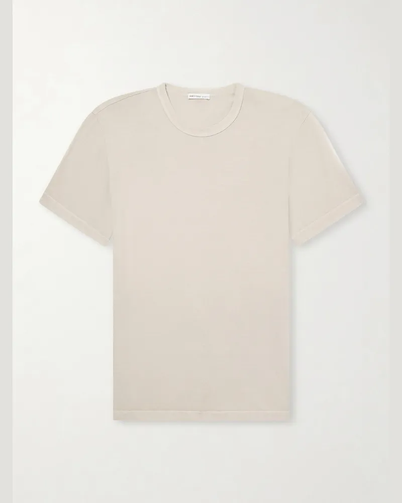 James Perse T-Shirt aus gekämmtem Baumwoll-Jersey Neutral