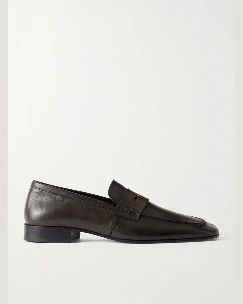 Dries van Noten Leather Loafers Brown