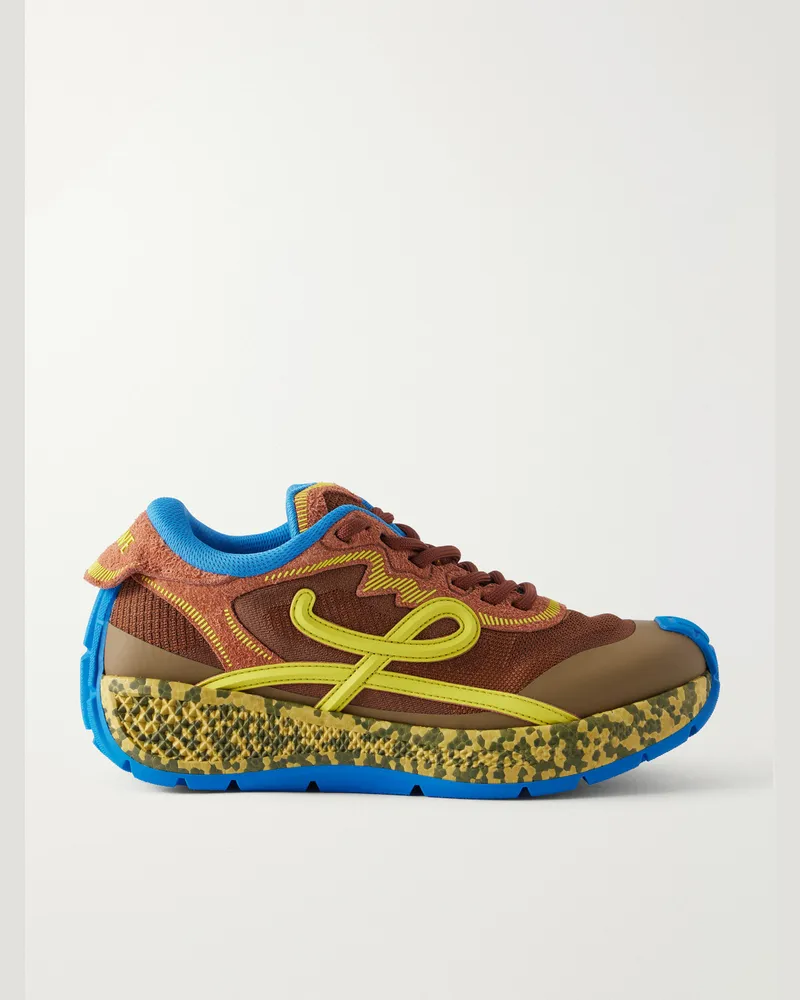 Loewe Pogo Rubber-Trimmed Mesh Sneakers Multi