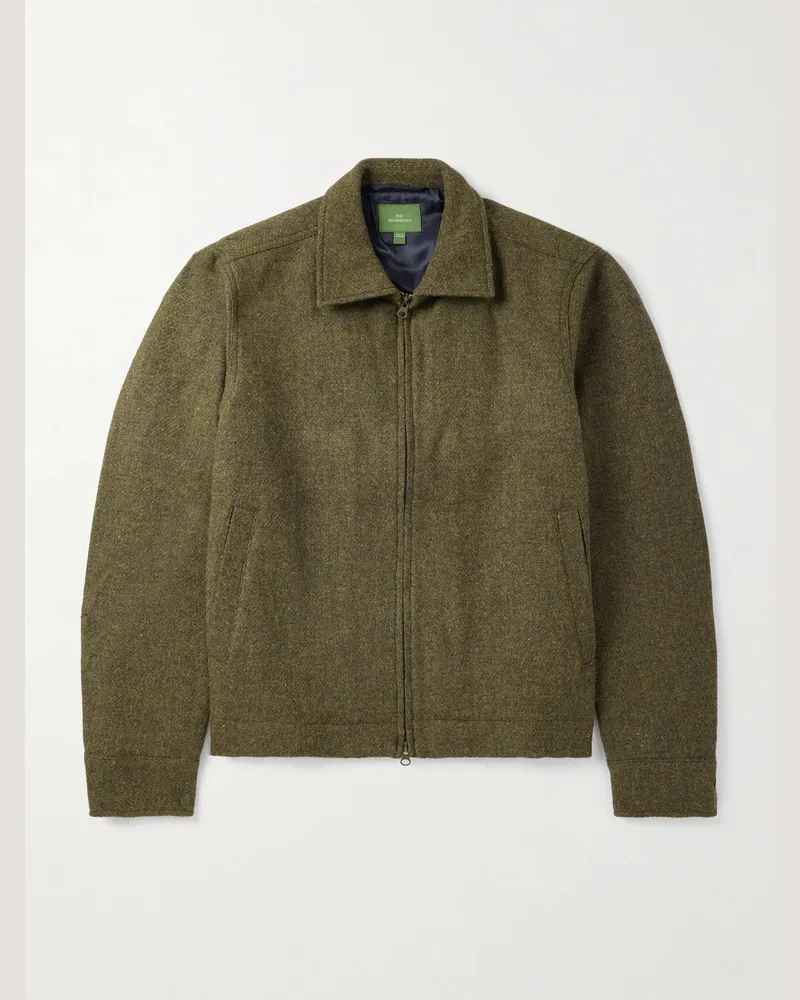 Sid Mashburn Scrambler Jacke aus „Harris“-Woll-Tweed Grün