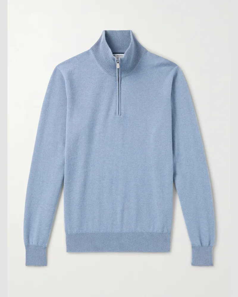 Brunello Cucinelli Troyer aus Kaschmir Blau