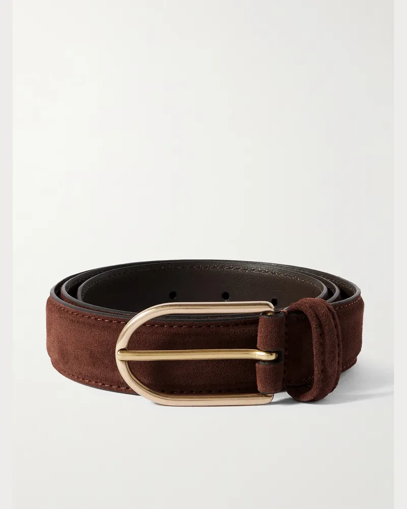 Anderson's Gürtel aus Veloursleder, 3 cm Braun
