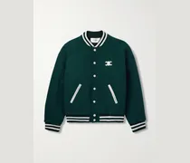 Teddy Triomphe Collegejacke aus einer Wollmischung mit Lederbesatz