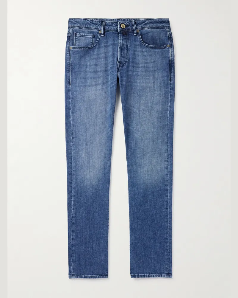 Incotex Schmal geschnittene Jeans Blau