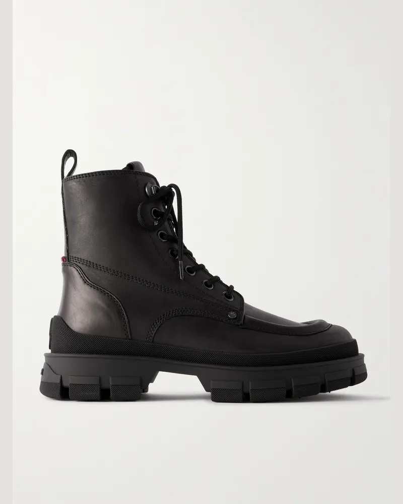 Moncler Hevea City Stiefel aus Leder Schwarz