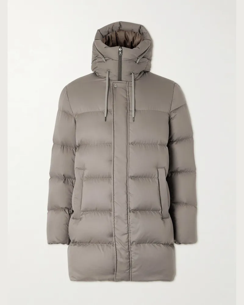 Herno Daunenjacke aus gestepptem Twill mit Kapuze Neutral