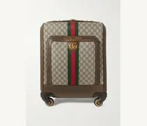 Savoy Leather-Trimmed Printed Coated-Canvas Suitcase