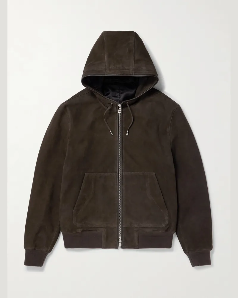 MR P. Suede Hoodie Brown