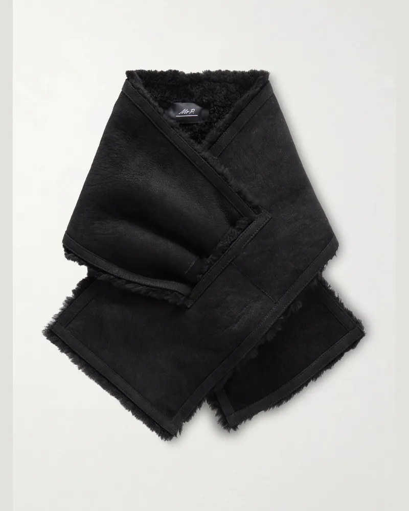 MR P. Shearling Scarf Black
