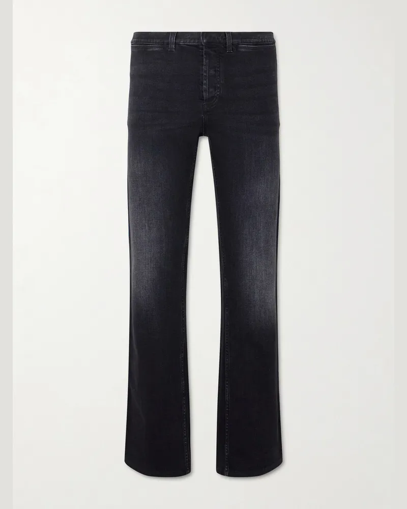 Gucci Wide-Leg Striped Cotton-Blend Trousers Black