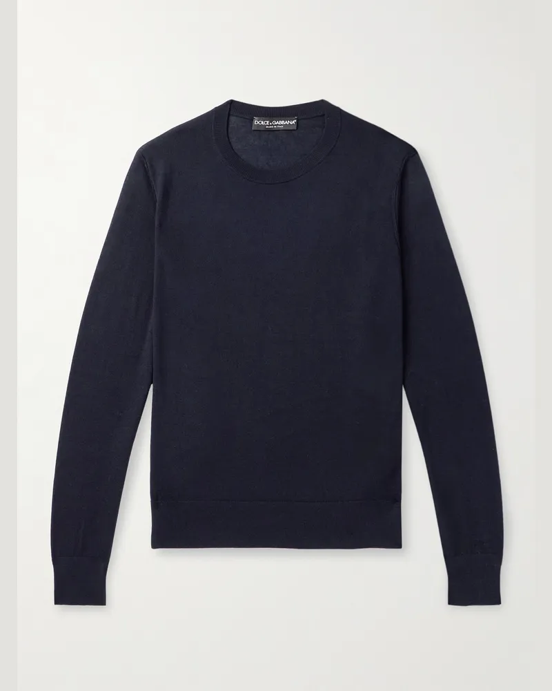 Dolce & Gabbana Pullover aus Kaschmir Blau