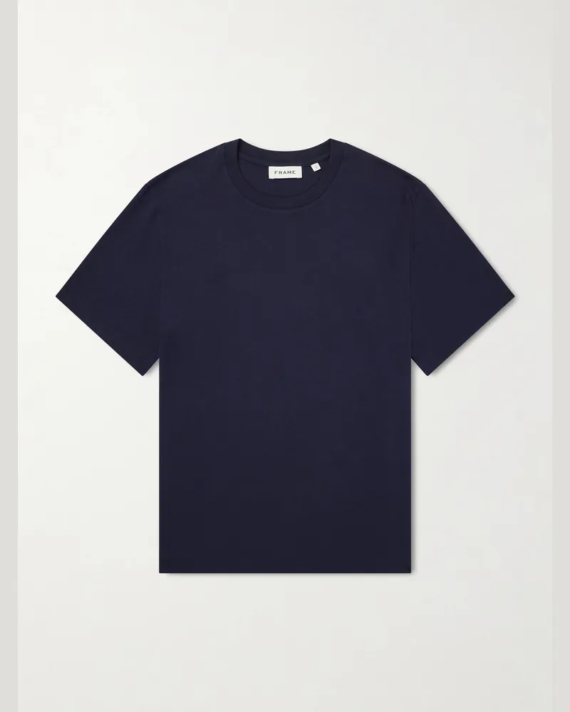 Frame Denim Supima Cotton-Jersey T-Shirt Blue
