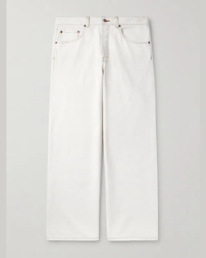 Celine Weit geschnittene Jeans Weiß
