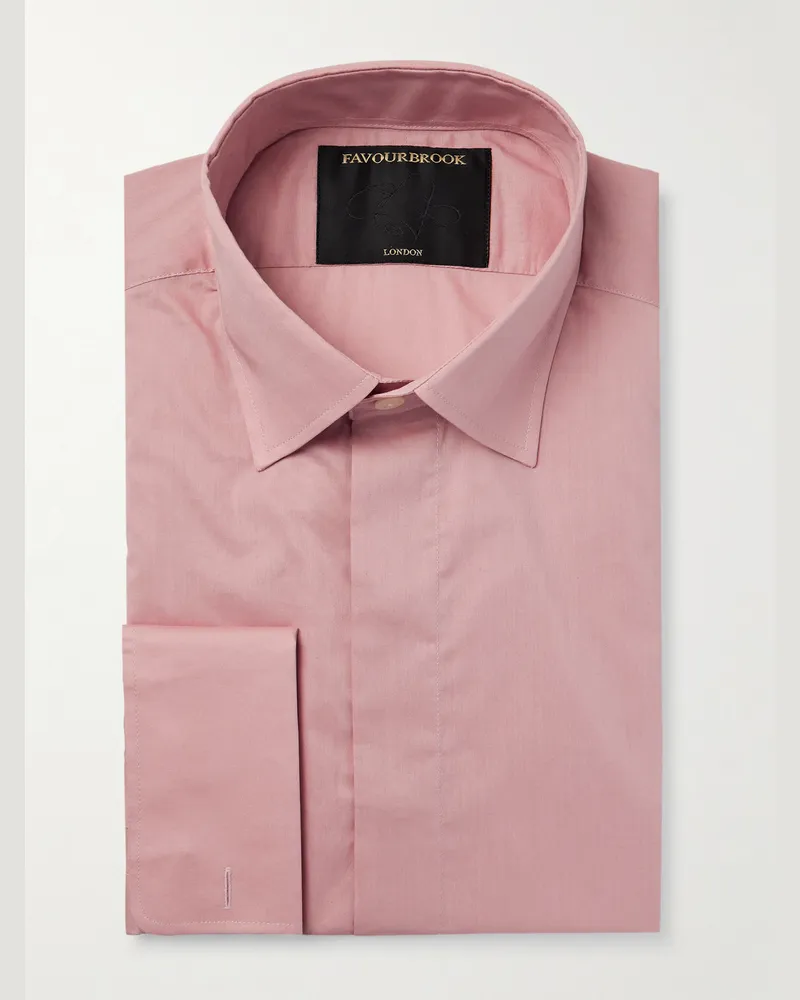 Favourbrook Gatsby Hemd aus Baumwollpopeline Pink