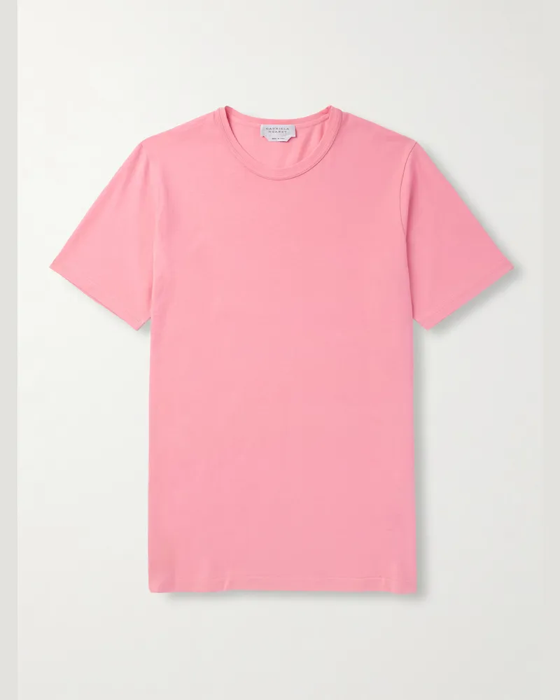 Gabriela Hearst Bandeira T-Shirt aus Baumwoll-Jersey Pink