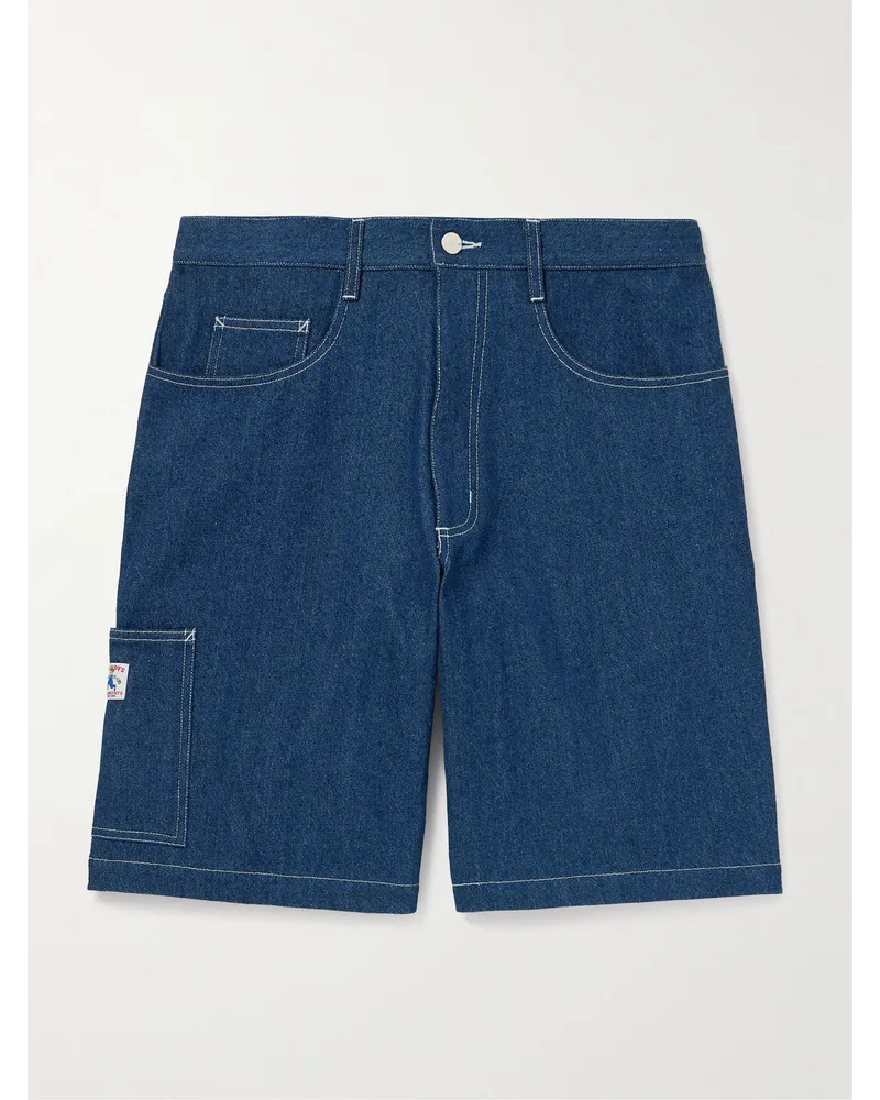 Randy's Garments Gerade geschnittene Jeansshorts Blau