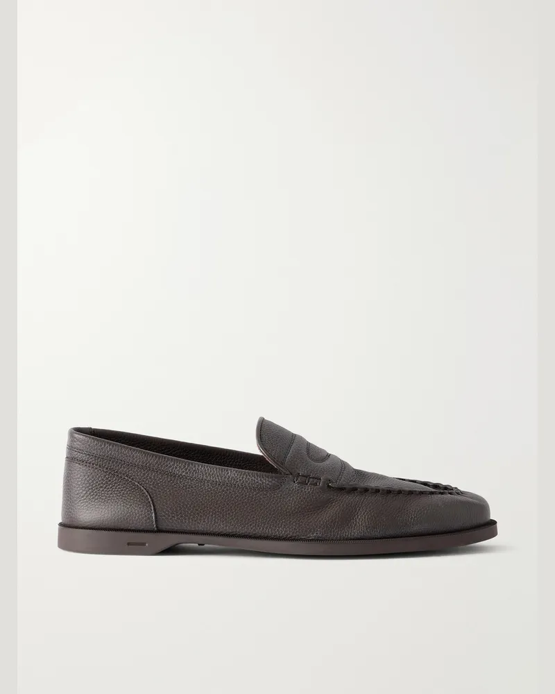 John Lobb Pace Full-Grain Leather Loafers Brown