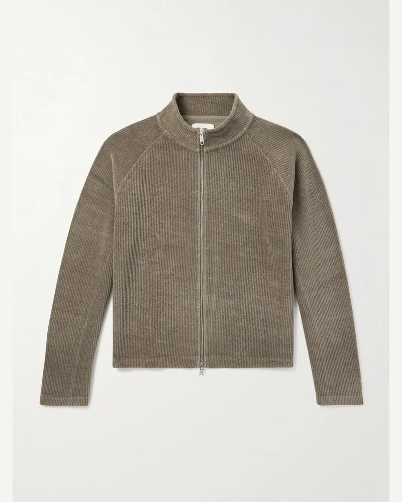 Mfpen Leisure Cardigan aus Baumwolle mit Reißverschluss Braun