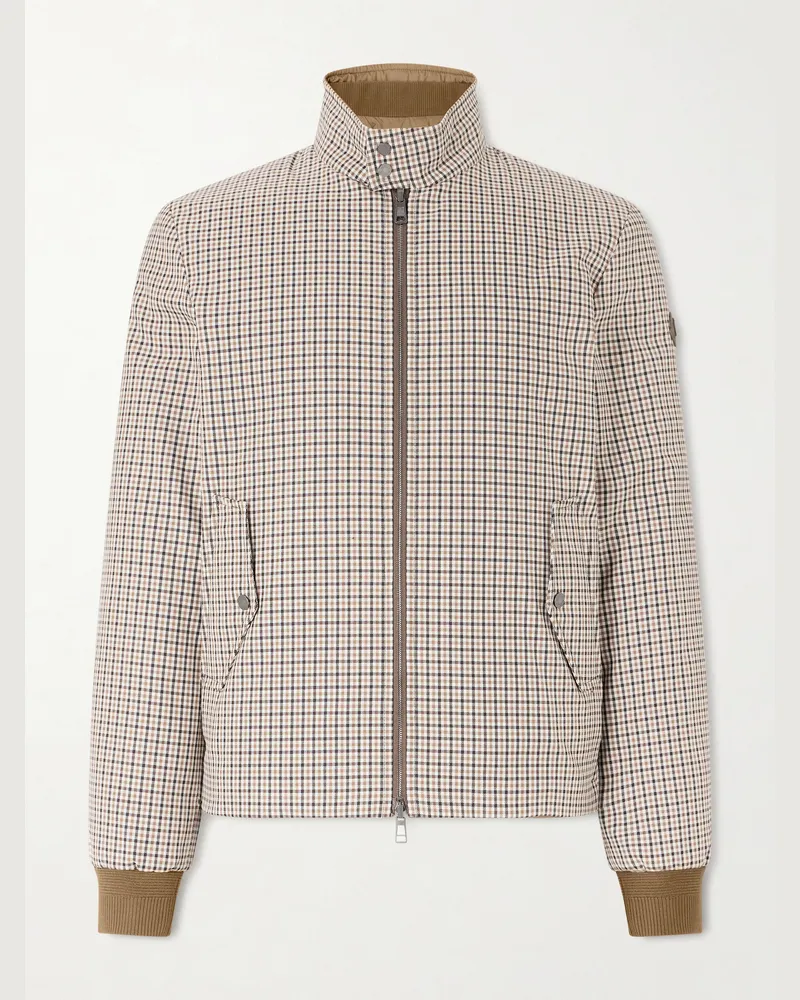 Moncler Almogordo Reversible Checked Shell Down Jacket Neutrals