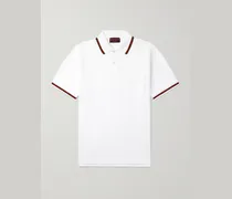 Logo-Embroidered Cotton-Blend Piqué Polo Shirt