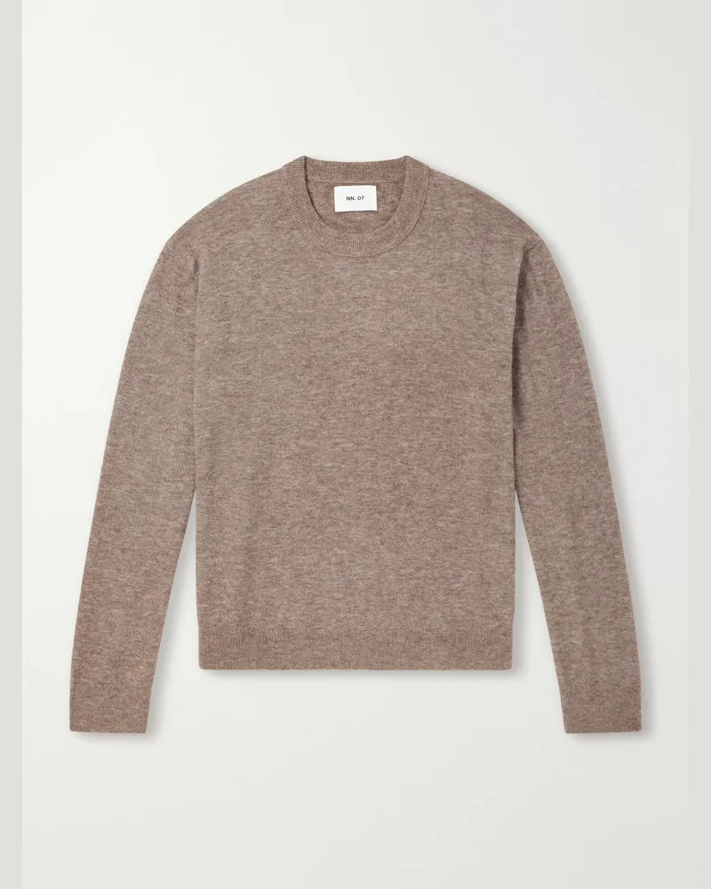 NN 07 Gavin 60073 Wool-Blend Bouclé Sweater Neutrals