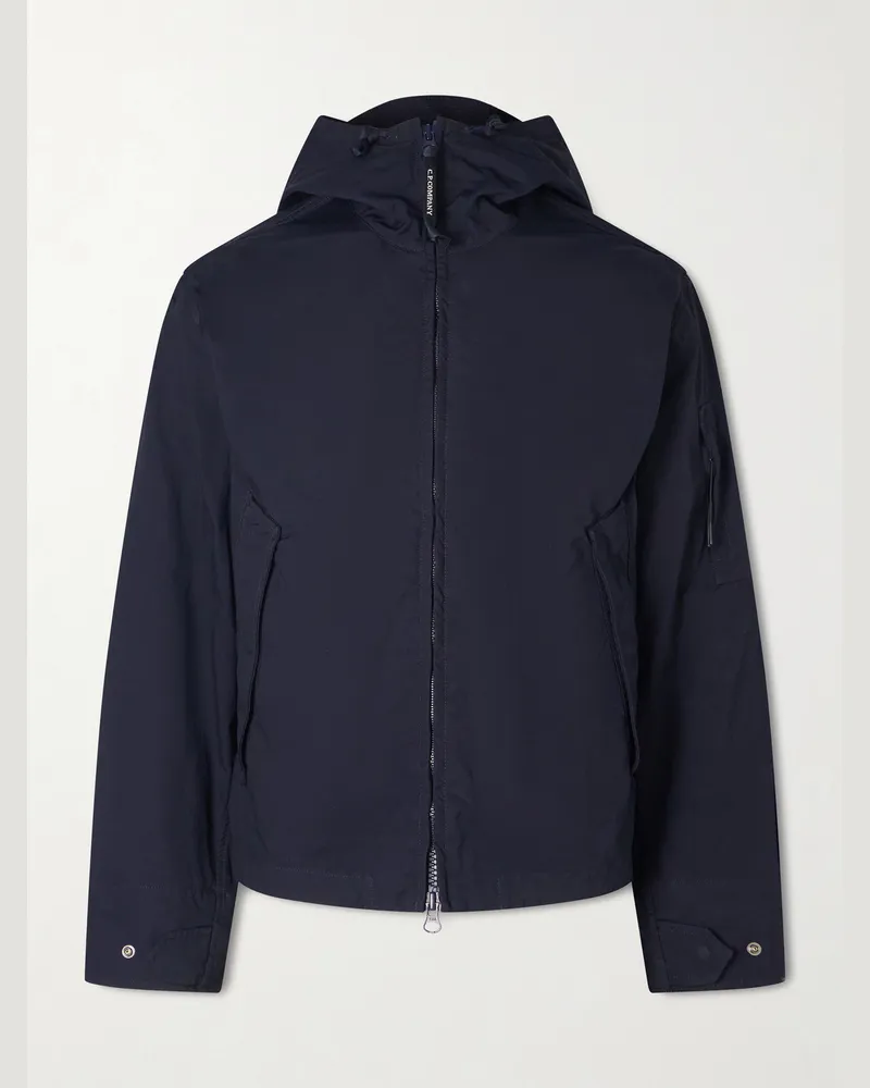 C.P. Company Kapuzenjacke aus Twill Blau