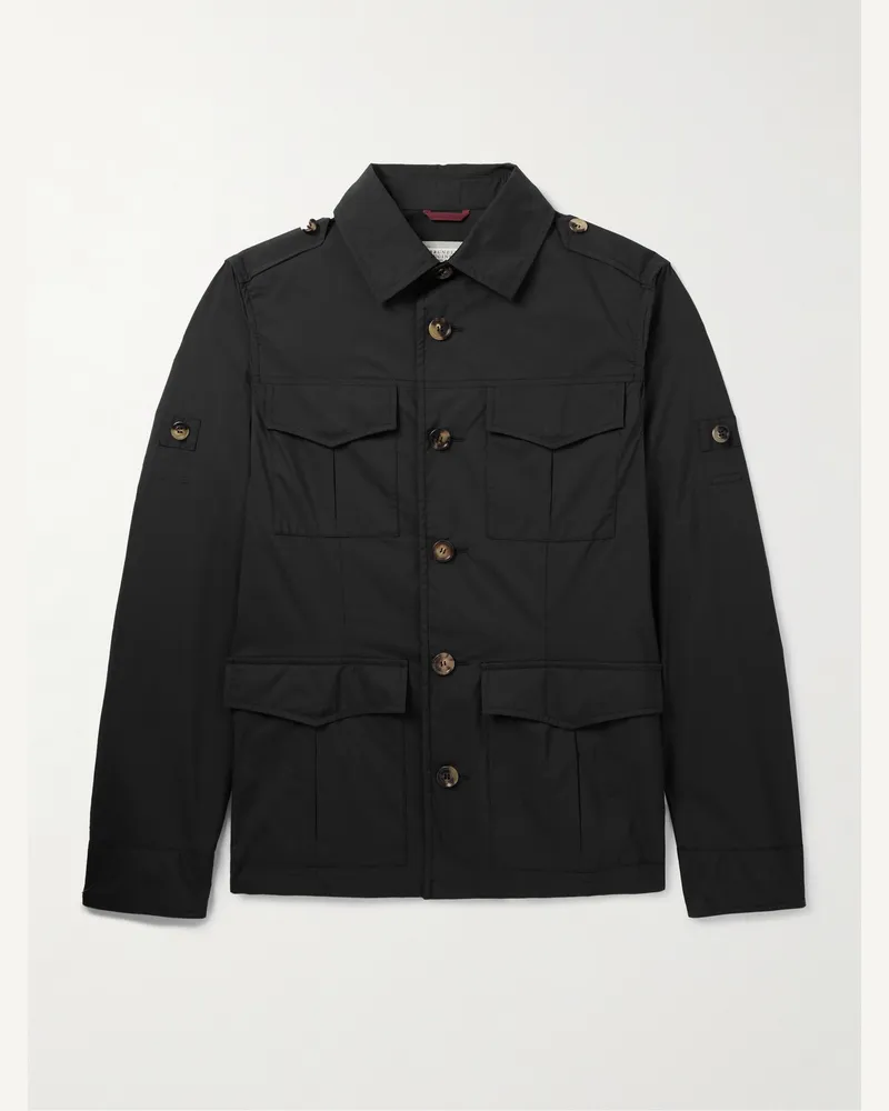 Brunello Cucinelli Feldjacke aus einer Baumwollmischung Schwarz
