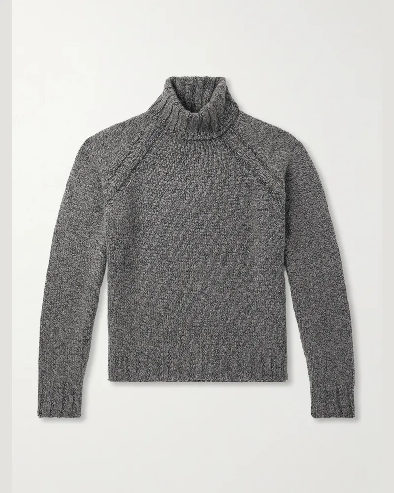 Ermenegildo Zegna Rollkragenpullover aus einer Kaschmir-Wollmischung Grau