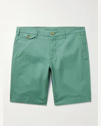 Incotex Venezia 1951 schmal geschnittene Bermudashorts aus Stretch-Baumwollpopeline Grün