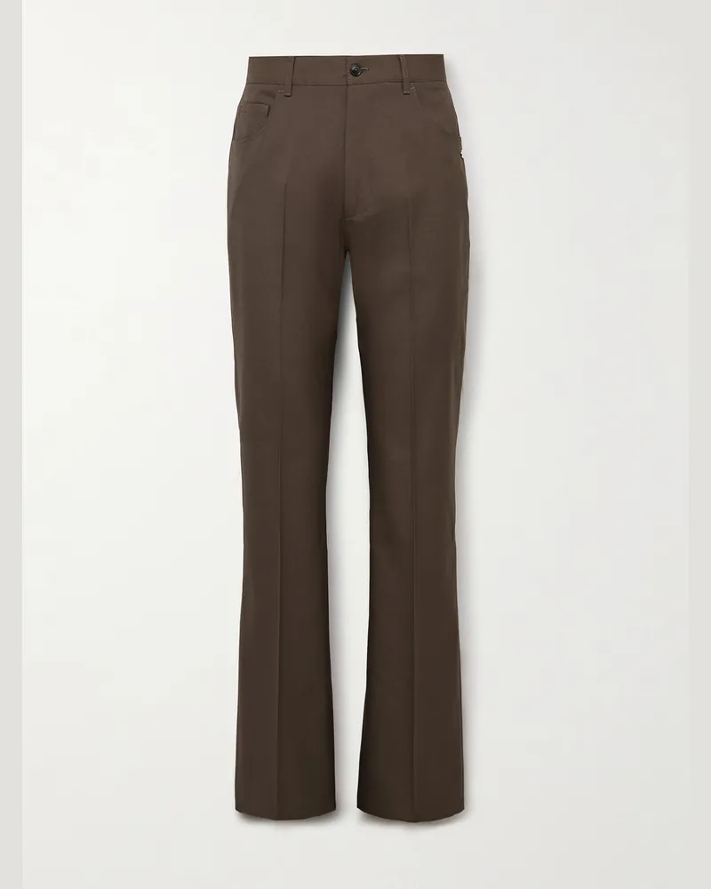 Amiri Schmal geschnittene Bootcut-Hose aus Twill Braun