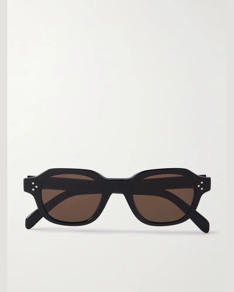 Celine Sonnenbrille mit eckigem Rahmen aus Azetat Schwarz