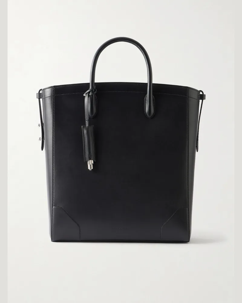 Dunhill Century Burnished-Leather Tote Bag Black